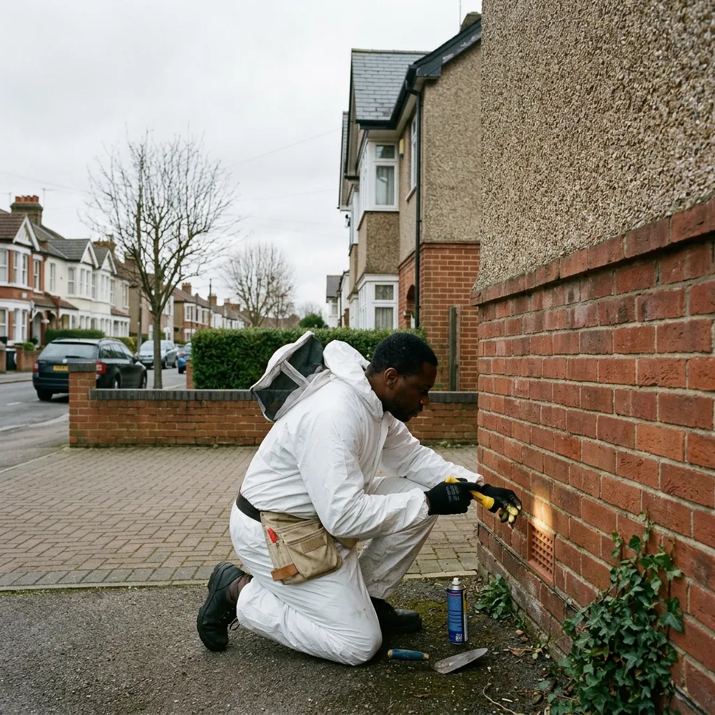 Manchester Wasp Removal technician applying professional wasp treatment